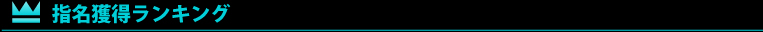 指名本数ランキング